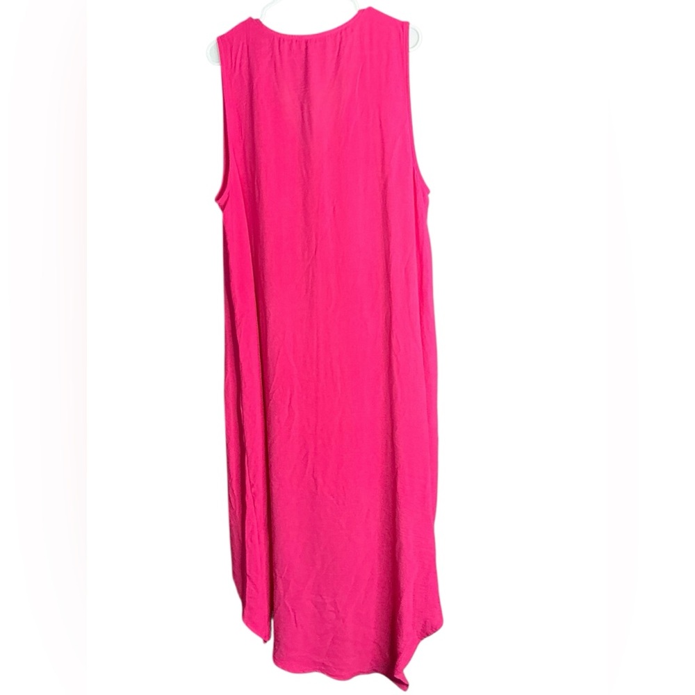 Elegant High-Low Fuchsia Dress - Picture 2 of 5